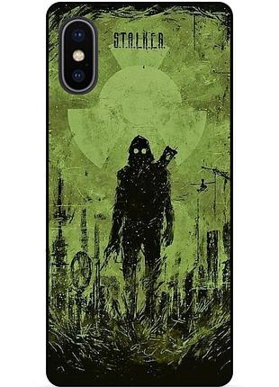 Чехол силиконовый бампер для iphone xs с картинкой сталкер stalker