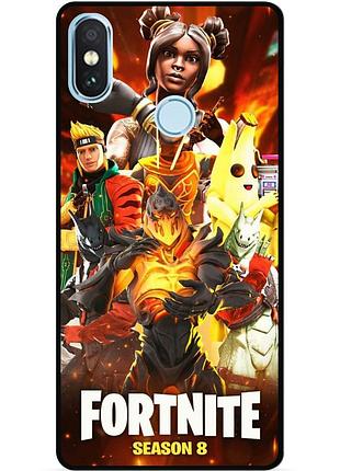 Силиконовый чехол бампер для xiaomi mi a2 lite с рисунком fortnite marvel фортнайт марвел 2, xiaomi mi a2 lite