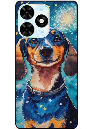 Чехол силиконовый бампер для infinix smart 8 plus (x6526) с рисунком пес ван гог звездная ночь