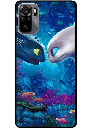 Силіконовий чохол бампер для xiaomi redmi note 10 з малюнком как приручить дракона