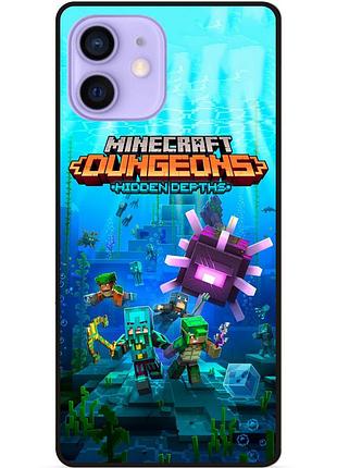 Силиконовый бампер чехол для iphone 11 с рисунком майнкрафт minecraft