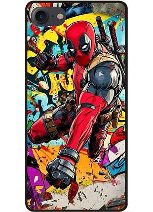 Чехол силиконовый бампер для iphone 8 с рисунком deadpool marvel дэдпул