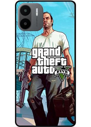 Силиконовый чехол бампер для xiaomi redmi a2 с рисунком гта gta