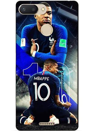 Силиконовый бампер чехол для xiaomi redmi 6 с рисунком mbappe франция мбаппе