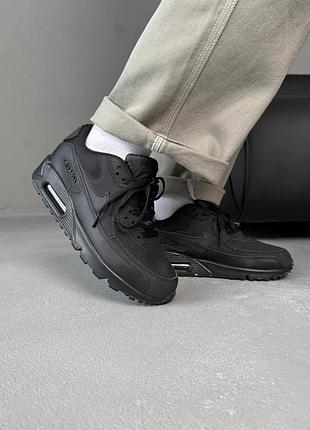 Мужские кроссовки nike air max 90 triple black