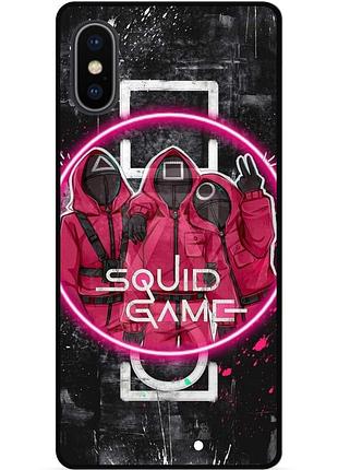 Силиконовый чехол для iphone xs игра в кальмара