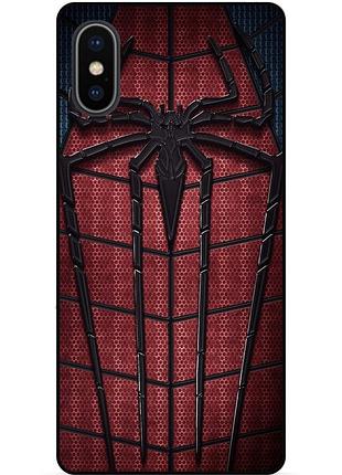 Силиконовый бампер чехол для iphone xs с картинкой человек паук spider man
