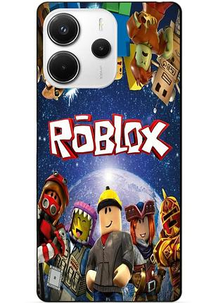 Чехол силиконовый бампер для xiaomi redmi note 14 с рисунком роблокс roblox