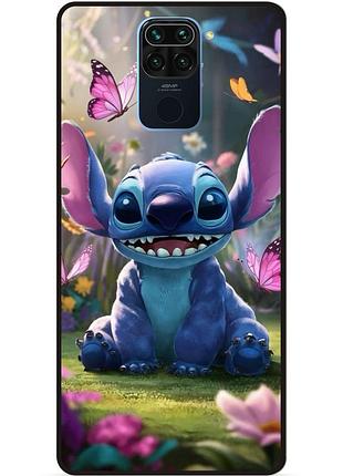 Силиконовый бампер чехол для xiaomi redmi note 9 стич и лило stitch