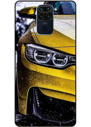 Чехол силиконовый бампер для xiaomi redmi note 9 с рисунком bmw бмв машина авто
