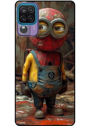 Чехол силиконовый бампер для samsung m12 с рисунком миньон marvel человек паук