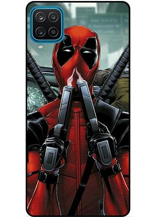 Силиконовый бампер чехол для samsung m32 с рисунком deadpool дэдпул