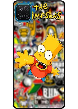 Чехол силиконовый бампер для samsung m33 с рисунком симпсоны simpsons бард