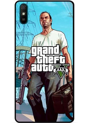 Силиконовый чехол бампер для huawei y5 2019 с рисунком гта gta