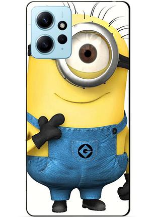 Силиконовый бампер чехол для xiaomi redmi note 12 с рисунком миньон кевин minion