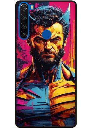 Чехол силиконовый бампер для xiaomi redmi note 8t с рисунком росомаха marvel логан