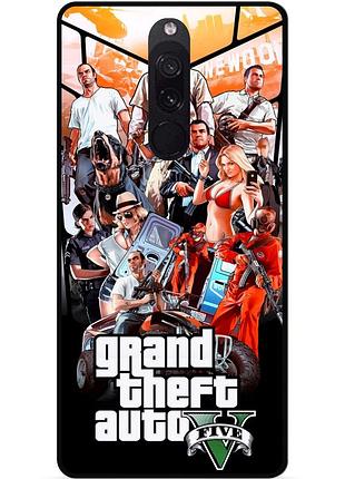 Силіконовий бампер чохол для xiaomi redmi 8 з малюнком gta гта