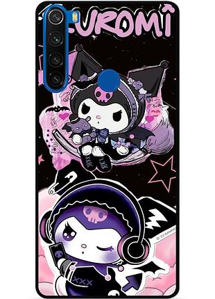 Силиконовый чехол бампер для xiaomi redmi note 8 с картинкой kuromi куроми