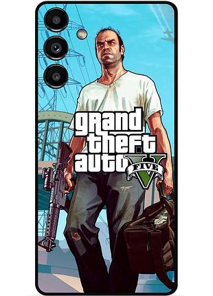 Чехол силиконовый бампер для samsung m52 с рисунком гта gta