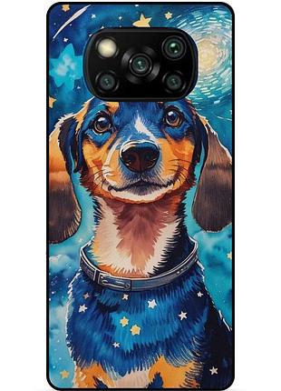 Силиконовый бампер чехол для xiaomi poco x3 с рисунком пес ван гог звездная ночь