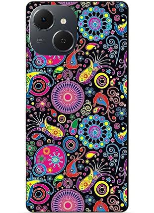 Силиконовый чехол бампер для tecno spark 40c с рисунком восточные узоры