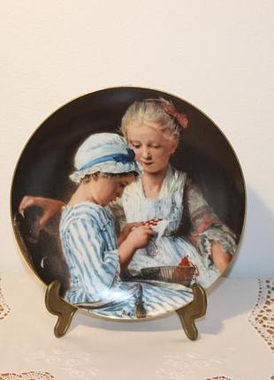 Тарелка langenthal "вышивальницы"