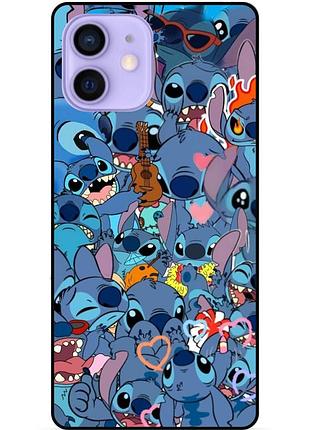 Силіконовий бампер чохол для iphone 12 з картинкою стіч stitch