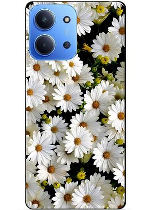 Силіконовий чохол бампер для xiaomi redmi 15c з малюнком ромашки квіти
