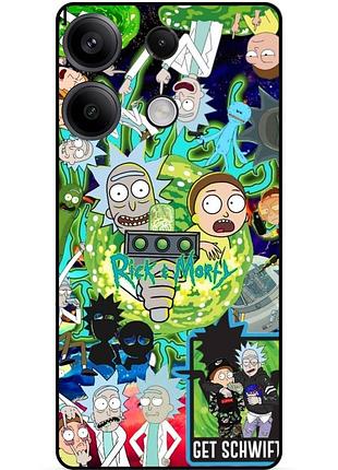 Силіконовий чохол бампер для infinix note 30 (x6833b) з малюнком rick and morty рік і морті