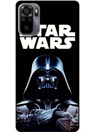 Силиконовый бампер чехол для xiaomi redmi note 10s с рисунком star wars звездные войны дарт вейдер
