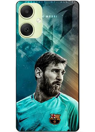 Силиконовый бампер чехол для samsung a04 с рисунком leo messi месси