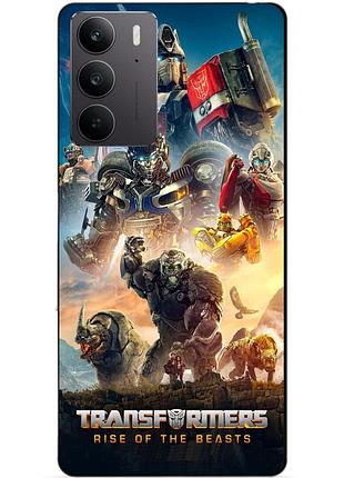 Чехол силиконовый бампер для realme c71 / c75 с картинкой звероботы трансформеры transformers