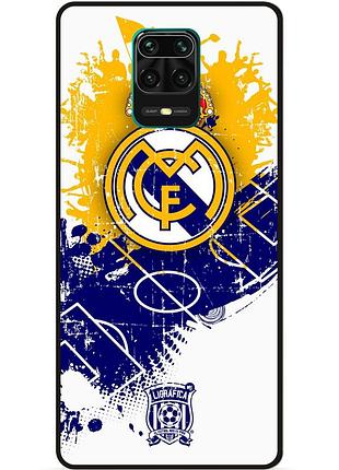 Чехол силиконовый бампер для xiaomi redmi note 9 pro с рисунком реал мадрид real madrid