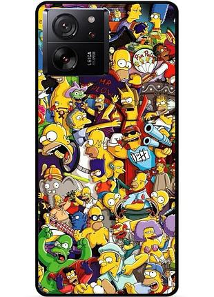 Силіконовий чохол бампер для xiaomi 13t pro з малюнком стикери гравіті фолз футурама маріо