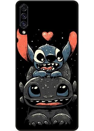 Силиконовый чехол бампер для samsung a50s с рисунком stitch стич