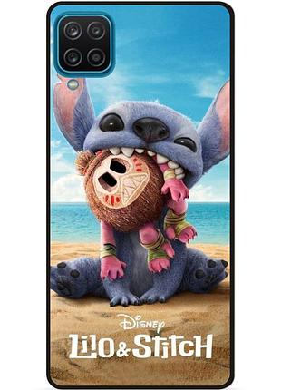 Силиконовый чехол бампер для samsung m12 лило и стич stitch