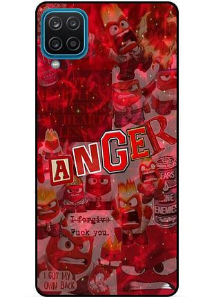Чехол силиконовый бампер для samsung a22 с рисунком головоломка anger