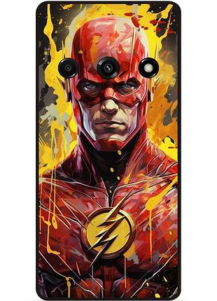 Чехол силиконовый бампер для samsung j7 j710 с рисунком flash marvel человек молния