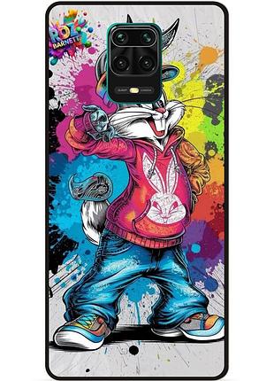 Силіконовий бампер чохол для xiaomi redmi note 9s з малюнком багз банни marvel