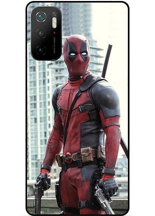 Силиконовый чехол бампер для xiaomi poco m3 pro с рисунком deadpool дэдпул