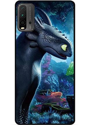 Силіконовий чохол бампер для xiaomi redmi 9t з малюнком как приручить дракона