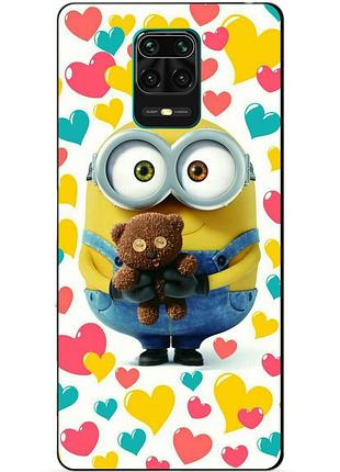 Силиконовый бампер чехол для xiaomi redmi note 9s с рисунком миньон боб minion