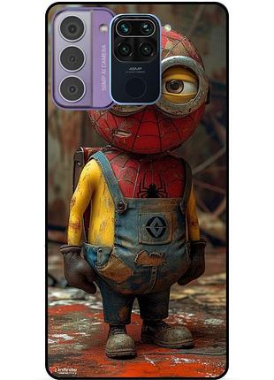 Чехол силиконовый бампер для xiaomi redmi note 9 с рисунком миньон marvel человек паук