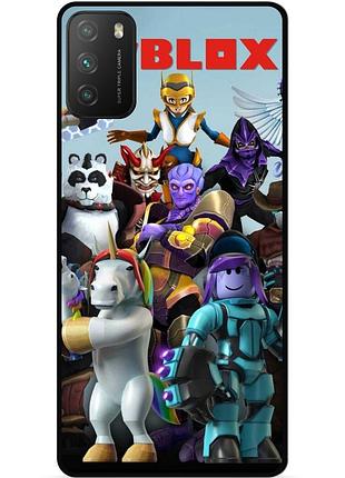 Силіконовий чохол бампер для xiaomi poco m3 з малюнком роблокс roblox