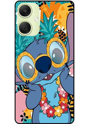 Силиконовый бампер чехол для samsung a04 с рисунком стич stitch