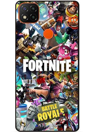 Силіконовий чохол бампер для xiaomi redmi 9c з картинкою fortnite фортнайт