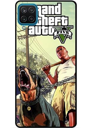 Чехол силиконовый бампер для samsung a22 с картинкой гта gta