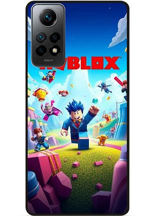 Силіконовий чохол бампер для xiaomi redmi note 12 pro з малюнком roblox гра в кальмара роблокс