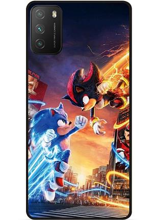 Силіконовий бампер чохол для xiaomi poco m3 з малюнком соник sonik