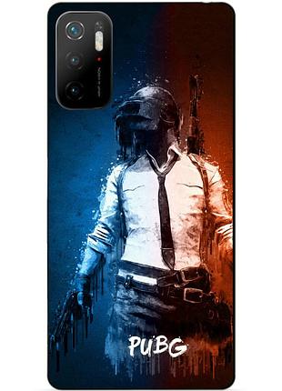 Силіконовий чохол бампер для xiaomi poco m3 pro з малюнком pubg пабг